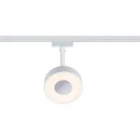 Paulmann URail Circle spot 3-step-dim 3.000K wit Circle, dimbaar, wit / opaal, Woon-/ Eetkamer, metaal, Modern