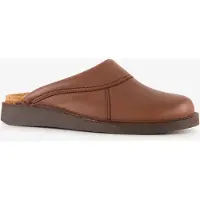 Natuform leren dames pantoffels bruin maat 43