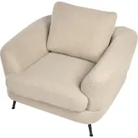 Beliani KJAER - Fauteuil - Lichtbeige - Bouclé