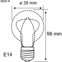 Paulmann 29199 LED-lamp Energielabel A (A - G) E14 Kaars 2.5 W Warmwit (Ø x h) 35 mm x 98 mm 3 stuk(s)