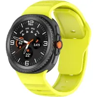 Strap-it Siliconen Outdoor bandje met druksluiting geschikt voor Samsung Galaxy Watch 9 (40/44mm) / Watch 8 (40/44mm) / 8 Classic (46mm) - lime
