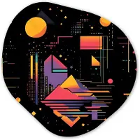 MuchoWow Organische wanddecoratie 90x90 cm - Organisch schilderij Abstract - Vormen - Lijnen - Kleurrijk - Muurdecoratie woonkamer - Kamer decoratie - Schilderijen - Muurcirkel aesthetic
