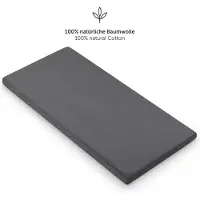 Laleni Jersey Baby/Kind Hoeslaken - Actief Ademend - Oeko-Tex Certificeerd - Babybed, Wieg, Kinderbed 100 x 115 x 10cm, antraciet, zeshoek
