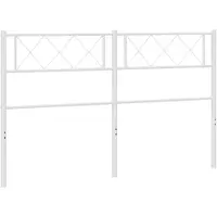 vidaXL Vervangend hoofdbord 150 cm metaal wit