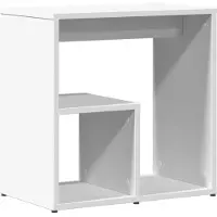 vidaXL Bijzettafel 50x30x50 cm bewerkt hout wit