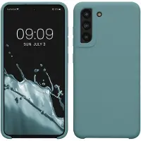 Kwmobile telefoonhoesje geschikt voor Samsung Galaxy S21 FE - Hoesje met siliconen coating - Smartphone case in Arctische nacht