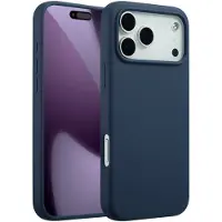 Accezz Liquid Silicone Backcover met MagSafe voor de Apple iPhone 17 Pro Max - Donkerblauw