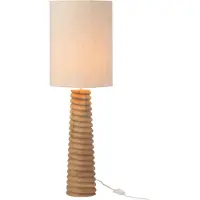 J-Line lamp Schroefdraad - hout - naturel/grijs