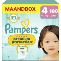 Pampers - Premium Protection - Maat 4 - Maandbox - 180 Stuks - 9-14 kg