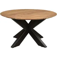 LivingFurn Oslo Round Acasia 80 cm-12666