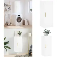 vidaXL Hangkast 34,5x34x90 cm wit - Wandkast - Wandkasten - Hangkast - Hangende Kast