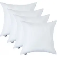Homescapes kussenvullingen set van 4 – 60×60 cm – supermicrovezel binnenkussens – OEKO-TEX – hypoallergeen – wasbaar