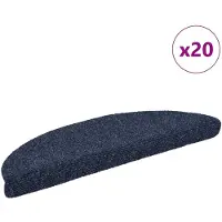 vidaXL Trapmatten Zelfklevend 20 stuks 56x17x3 cm Blauw Halfrond
