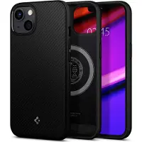Spigen Hoesje Spigen Mag Armor MagSafe Apple iPhone 13 mini matzwart (iPhone 13 mini), Smartphonehoes, Zwart