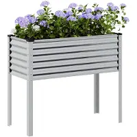 vidaXL Plantenbak 100x45x90 cm gegalvaniseerd staal