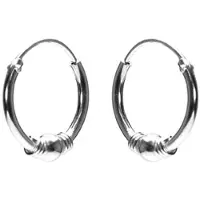 Karma Bali hoop oorringen BC10.12 Zilver (12MM)