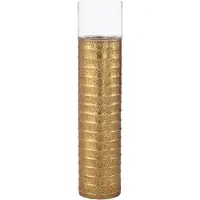 J-Line kaarshouder Zuil - metaal/glas - goud - large