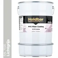 Holdbar PVC-Vloer Coating Lichtgrijs (RAL 7035) 10 Kg - Vloerverf - Alle kleuren - Hecht direct op PVC - Slijtvast - UV-bestendig - Gemakkelijk te reinigen - Beschermt PVC-Vloer - 2 Componenten Verf