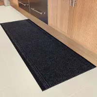 JYG Tapijtloper Club Antraciet 66 x 150 cm - Keukenloper - Anti Slip - snijdbaar