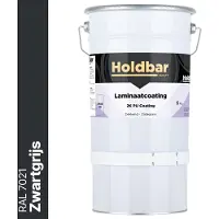 Holdbar Laminaatcoating Zwartgrijs (RAL 7021) 5 Kg - Laminaat Verf - Vloerverf - Alle Kleuren - Krasvast - UV-bestendig - Vergeelt niet - Gemakkelijk Schoonmaken - 2 Componenten