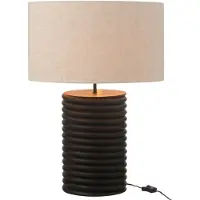 J-Line Tafellamp Draadbreedte Ailanthus Hout Zwart/Grijs
