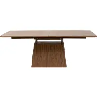 Kare design Uitschuifbare eettafel Benvenuto rechthoek walnoot