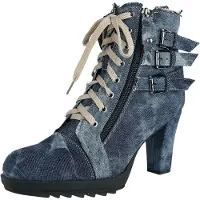Rock Rebel by EMP - Rock Hoge hak - Ivy - EU37 tot EU40 - voor Vrouwen - blauw | Maat 37