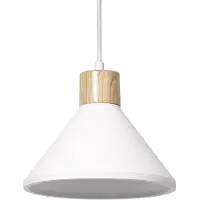 Ledvance Pendellampe Decor Plaster Wood Weiß rund Ø22cm max. 25W E27 aus Gips