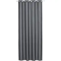 Elbersdrucke Gordijn met oogjes Lino 300x140 cm grijs lichtdicht