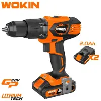 WOKIN Accu Klopboor schroefmachine complete set in gereedschapskoffer incl extra toebehorende