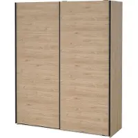 Ebuy24 Bergamo schuifdeurkast 2 deuren 180x220cm eikdecor.