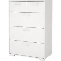 Ebuy24 Sofia kommode 5 lades wit.