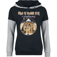 Iron Maiden Trui met capuchon - Powerslave - XS tot XXL - voor Vrouwen - zwart/grijs gemêleerd - Maat XL