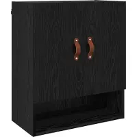 vidaXL Wandkast 60 x 31 x 70 cm Bewerkt hout Zwart eiken