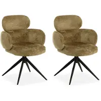 MX Sofa - Porta – Eetkamerstoelen – Curry – Set van 2