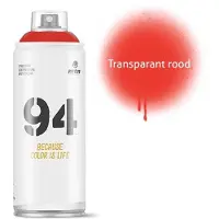 Montana Colors MTN94 Transparant Rode spuitverf - 400ml lage druk en matte afwerking