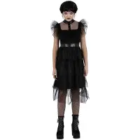 Smiffys - Gothic Prom Kinder Kostuum - Kids tm 9 jaar - Zwart