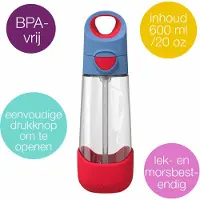 B.Box Tritan-Drinkfles en Waterfles - Eenvoudig vast te Houden Fles met Lekvrij Deksel - Cool Modern Kindvriendelijk Ontwerp - Drinkbekers - Volgt de Drinkbeker op - 600 ml