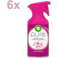 Air Wick Pure Luchtverfrisser – Cherry Blossom – 6x 250 ml – Spray – Voordeelverpakking - Zonder Toegevoegd Water – Neutraliseert Geuren