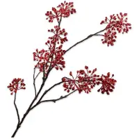 Silk-ka Kunstbloem-Zijden Bloem Bessentak Rood 108 cm