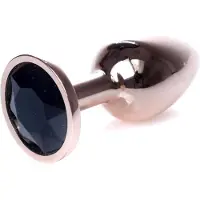 Power Escorts -Rose Goud Anaal Plug - Unieke Kleur - Zwart