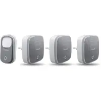 Thomson 513133-3 draadloze deurbel met kinetische knop en 3 plug-in ontvangers - netstroom ontvanger - voor stopcontact - drie chimes
