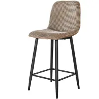 AnLi Style Barstoel Rib - Rock zand - set van 2