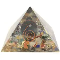 WGifts Med Orgonite Piramide 60mm Gemchips, Koper, Schildpad