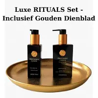 RITUALS - Amber - Luxury Set - Handzeep 300 ml + Handbalm 175 ml + Gouden Dienblad - Hand Wash 300 ml + Handbalsem 175 ml