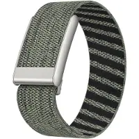 Strap-it Elastisch nylon bandje - geschikt voor de Whoop 5.0 (grijs-groen)