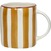 Pomax Mykonos beker met oor 12x8.5cm H9cm geel