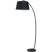 HOMCOM -Stehlampe-Metall-105L x 47B x 190H cm-Schwarz