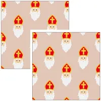 Ambiente Servetten Sinterklaas - 60x stuks - 3 laags - 33 x 33 cm - sint en piet - 5 december - wegwerp servetjes