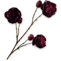 Silk-ka Kunstbloem-Zijde Bloemen Roos Tak Bordeaux 101 cm
